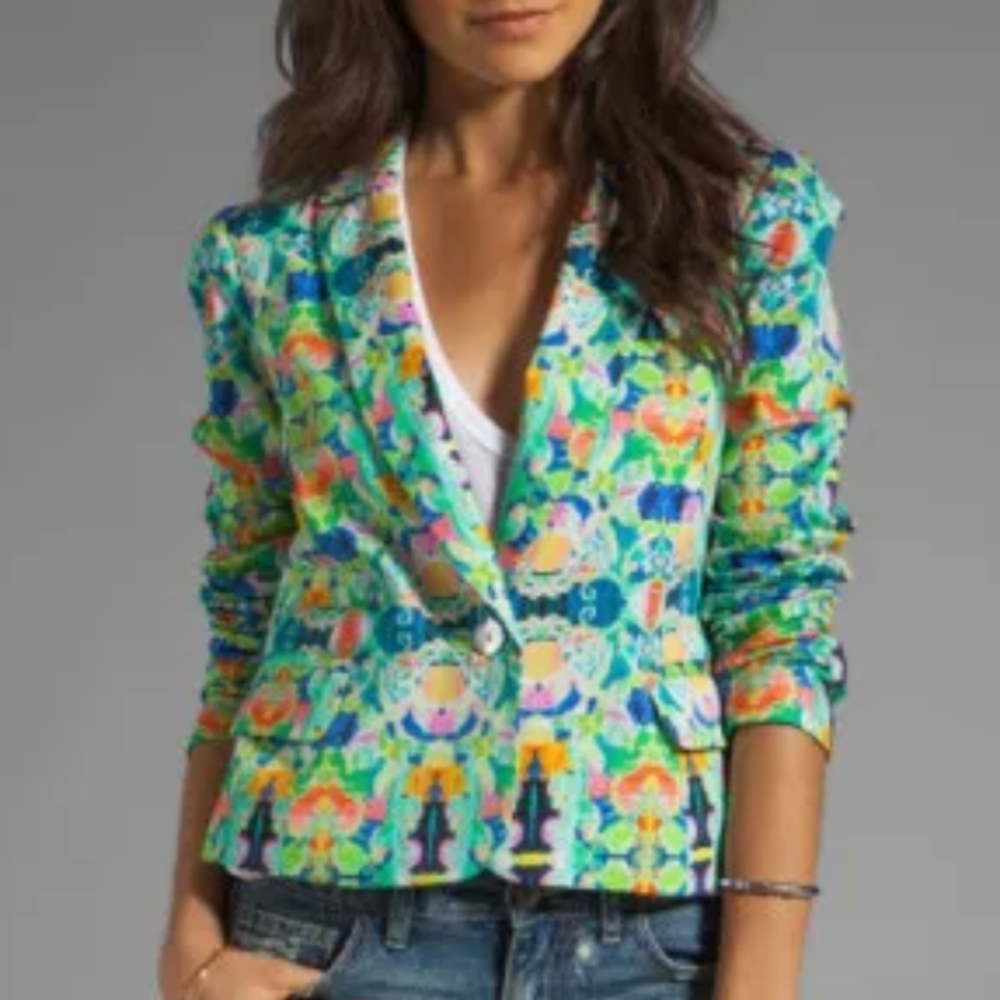 |Milly of New York| Multicolor Kaleidescope Print Blazer